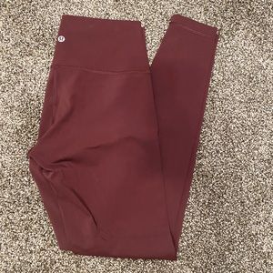 lululemon wunder under maroon